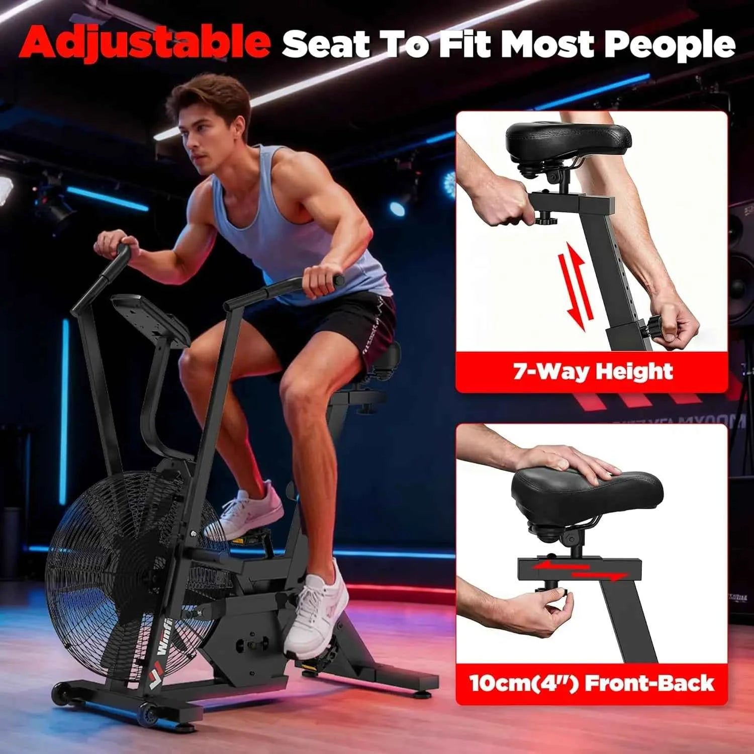 Air Resistance Fan Bike Adjustable
