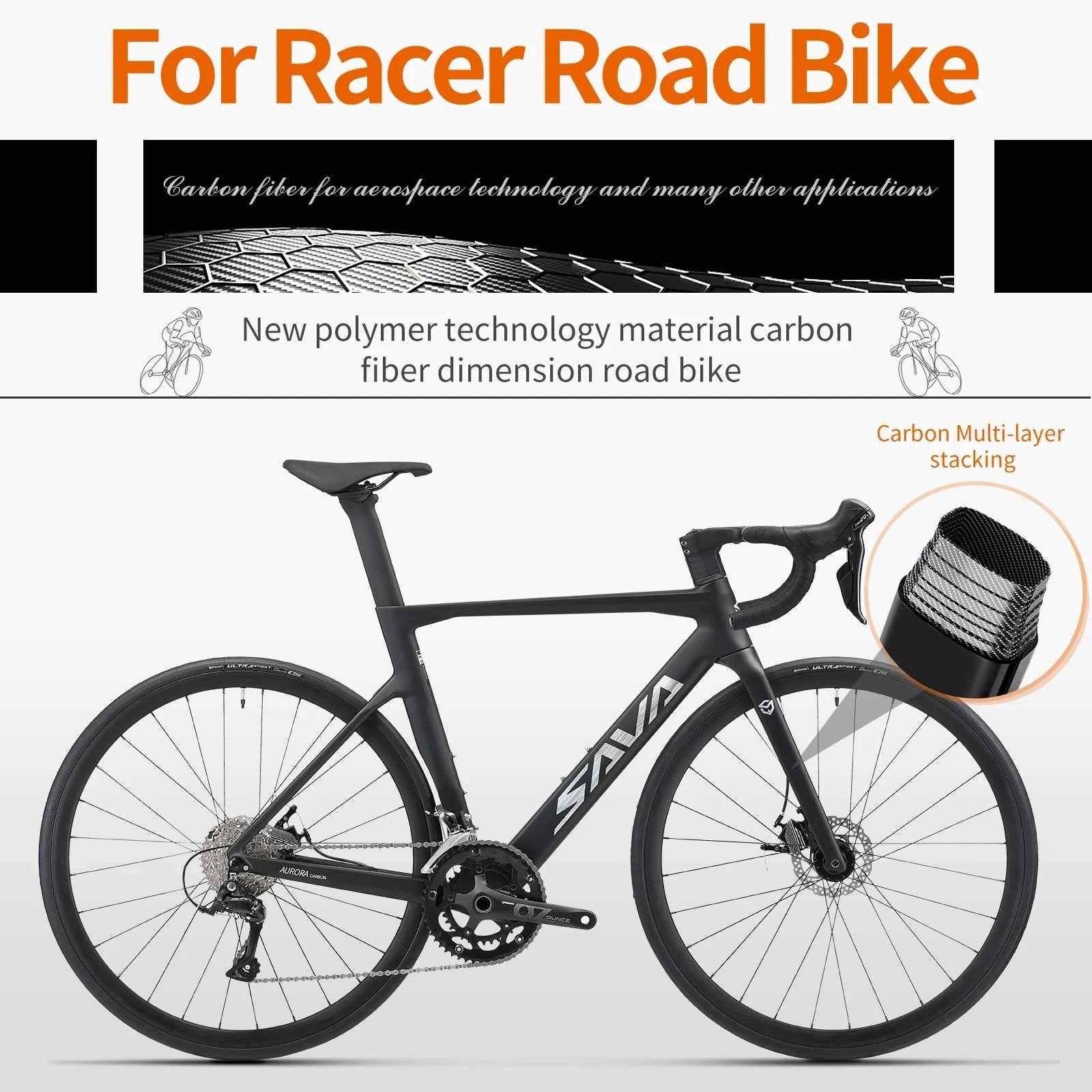 Carbon Fiber Road Bike 18-Speed