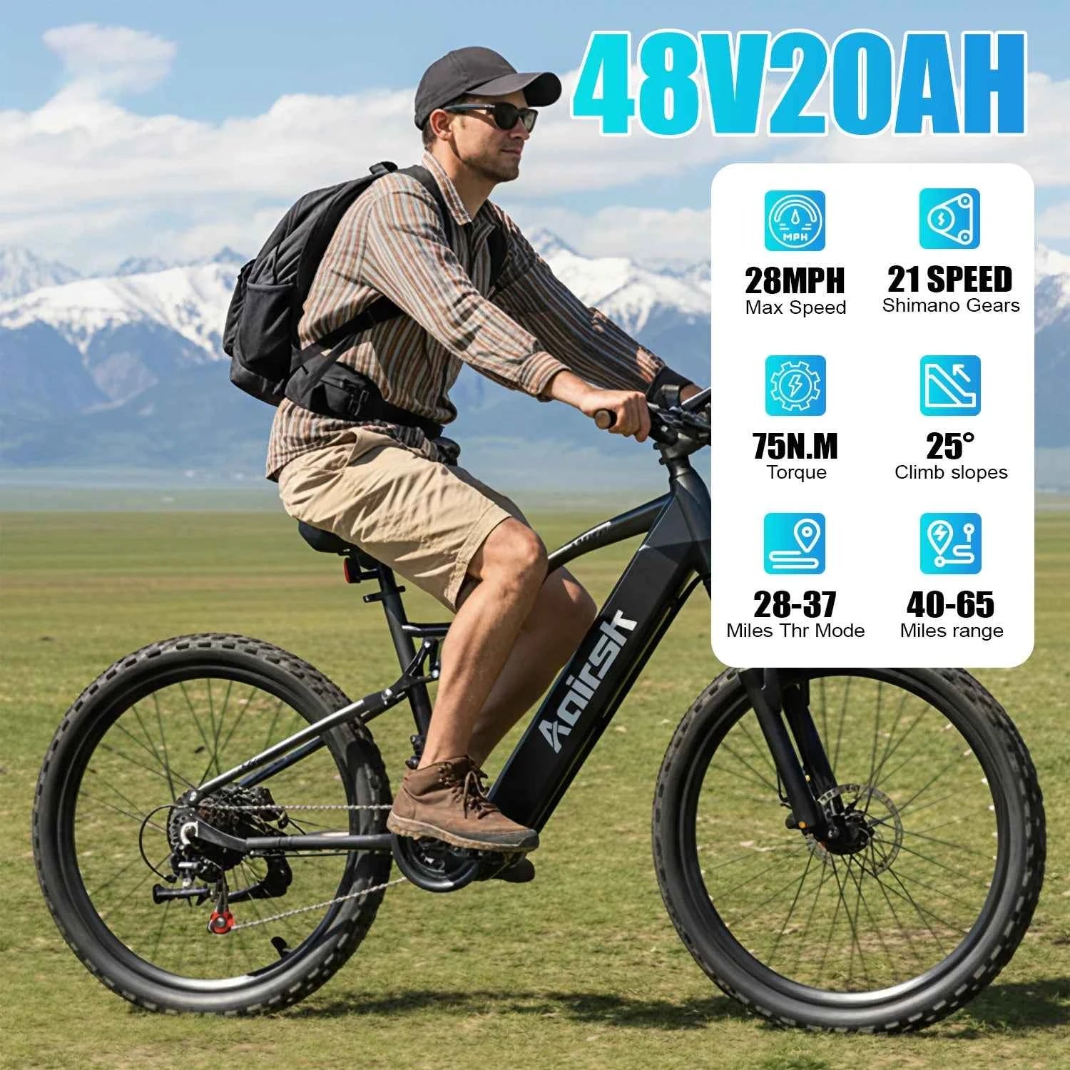 26” Fat Tire E-MTB 500W