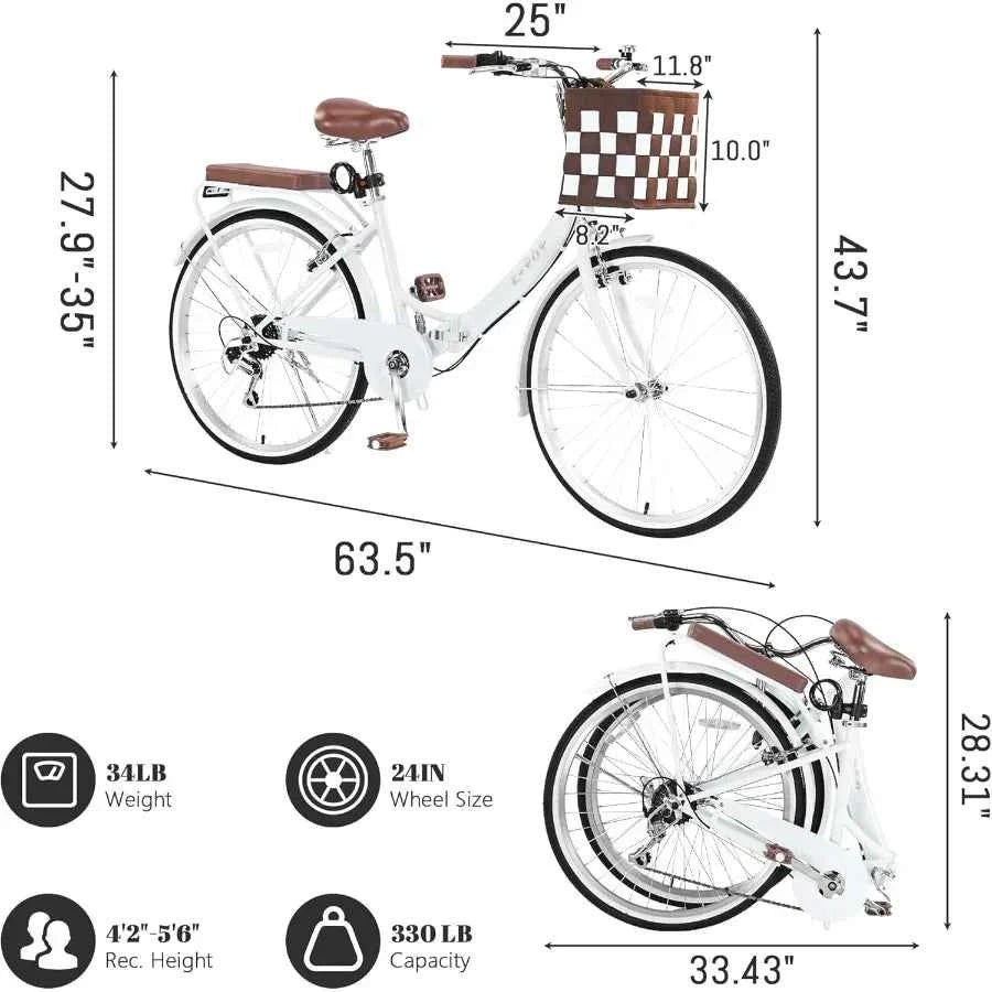 Foldable Beach Cruiser Bike