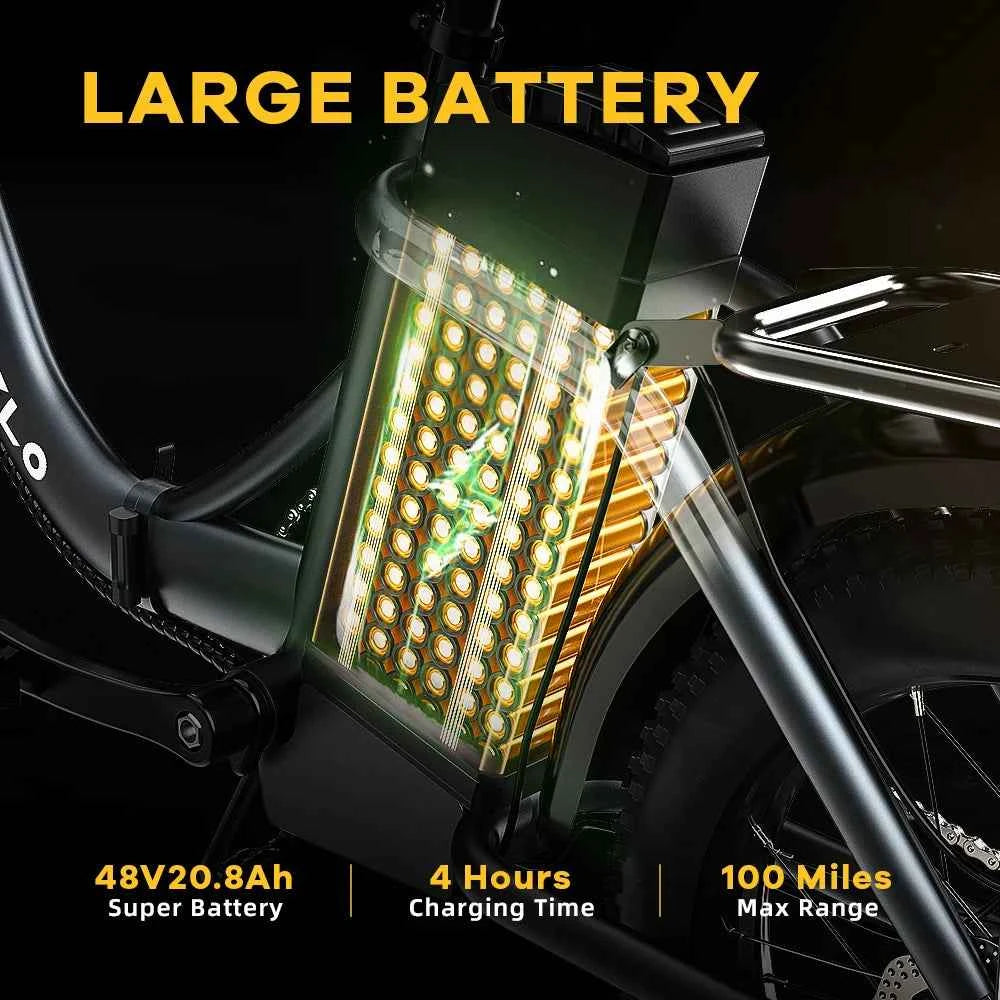 20” Fat Tire Folding E-Bike 1000W