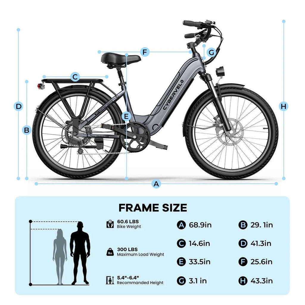 26” Commuter E-Bike 1000W