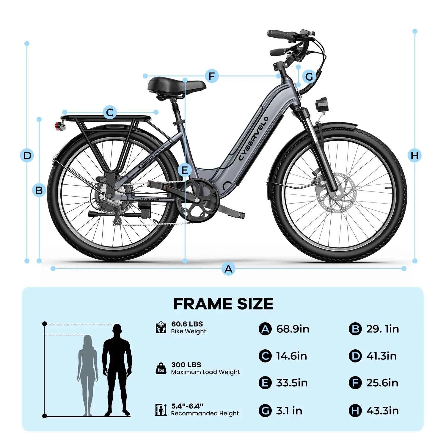 26” Commuter E-Bike 1000W