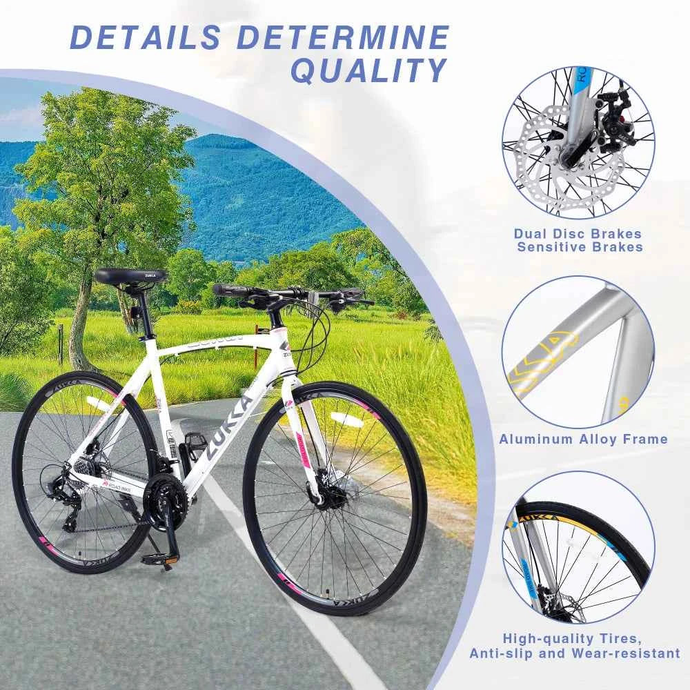 700C Hybrid Road Bike 24-Speed