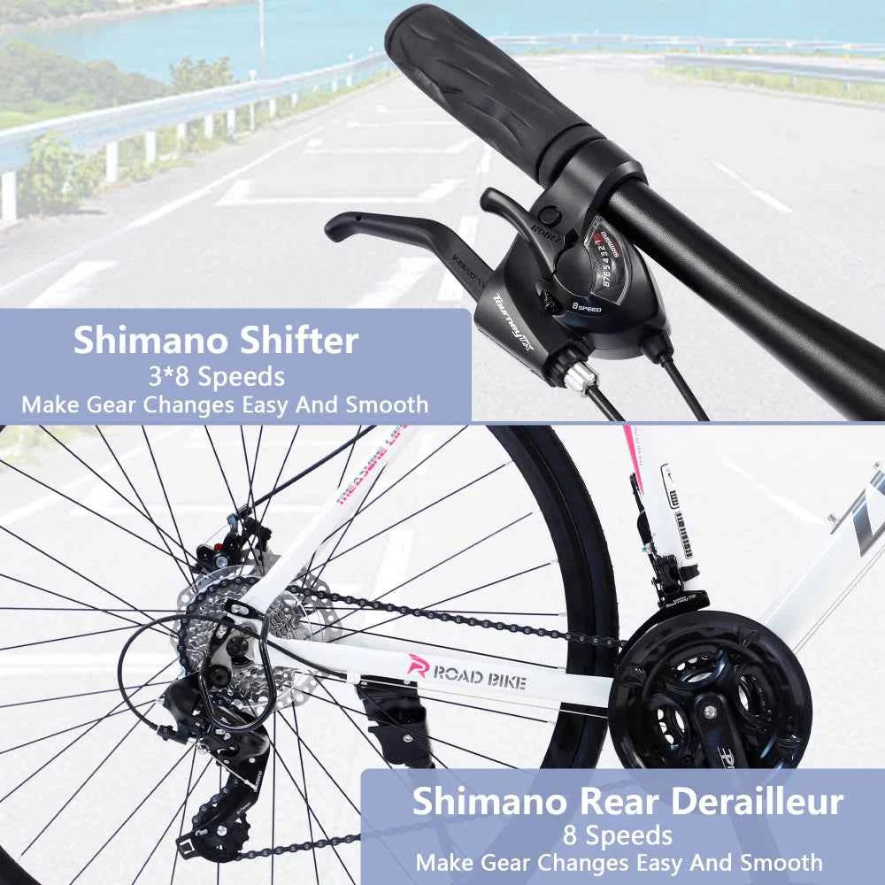 700C Hybrid Road Bike 24-Speed